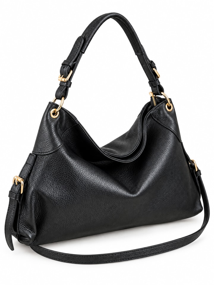 Ledertasche " Arezzo " in schwarz