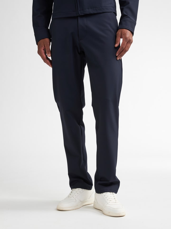 Schmale Stretch-Chino parker in Blau