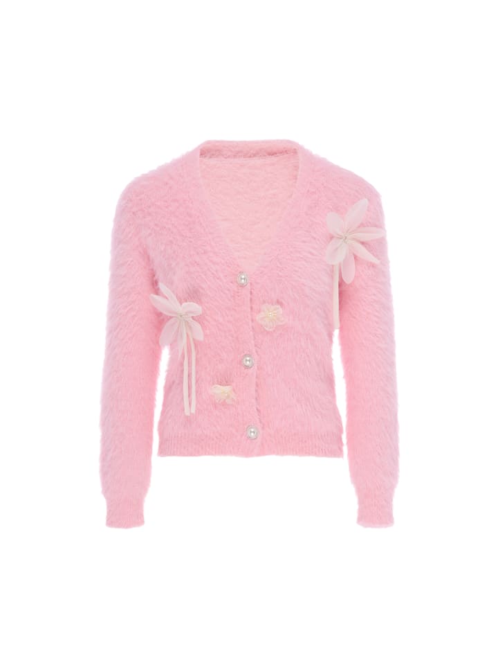 Women Cardigan in Rose