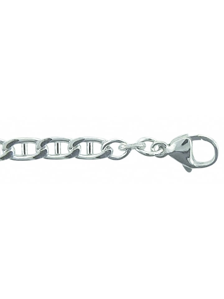 Damen 925 Silber Stegpanzer Halskette 60 cm Ø 4,2 mm in silber