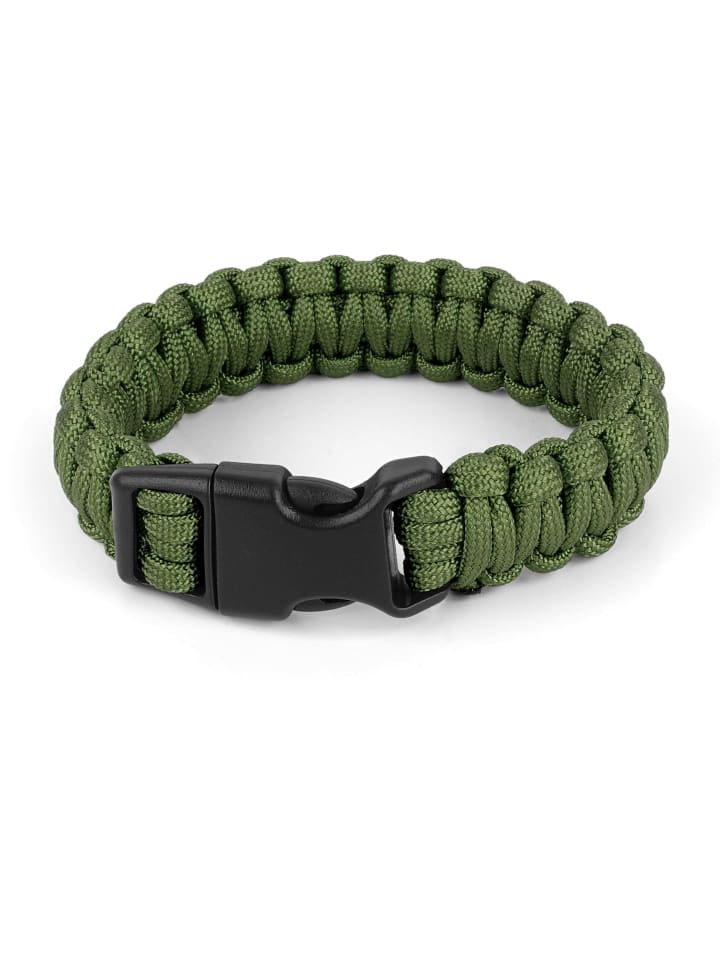 Survival-Armband Paracord 17 mm Medium in Oliv