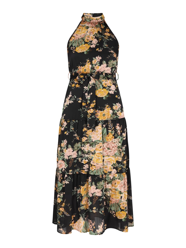 Women Dress in black multicolor