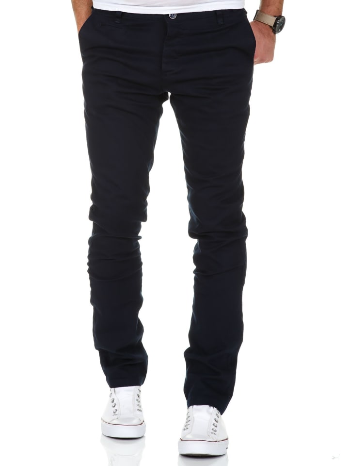 Slim Fit Chino mit Stretch ATLANTA in Navyblau