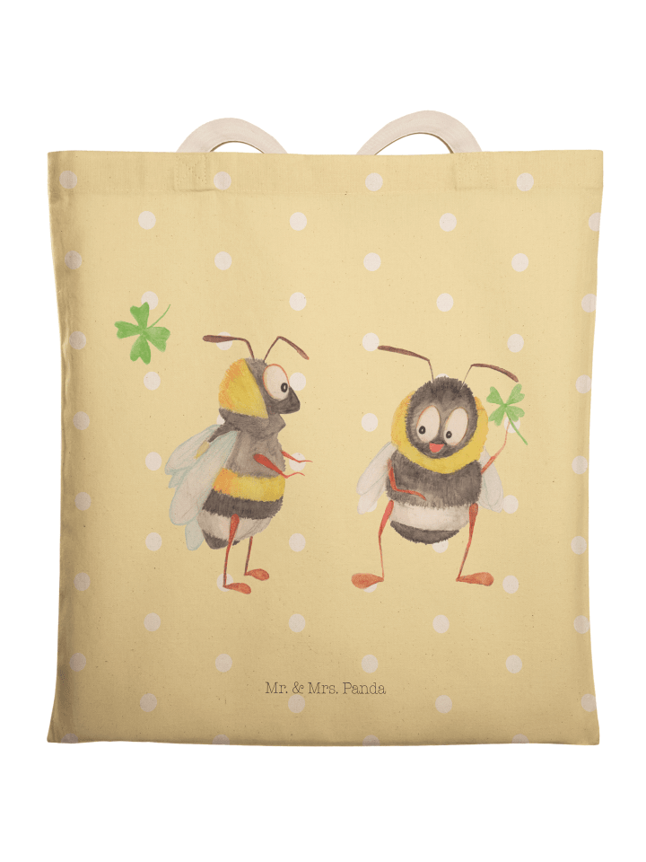 Tasche Hummeln Kleeblatt ohne Spruch in Gelb Pastell