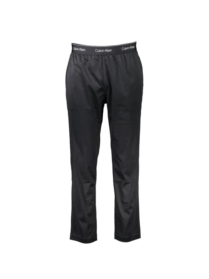 Schwarz Polyester Herren Jogging Hose