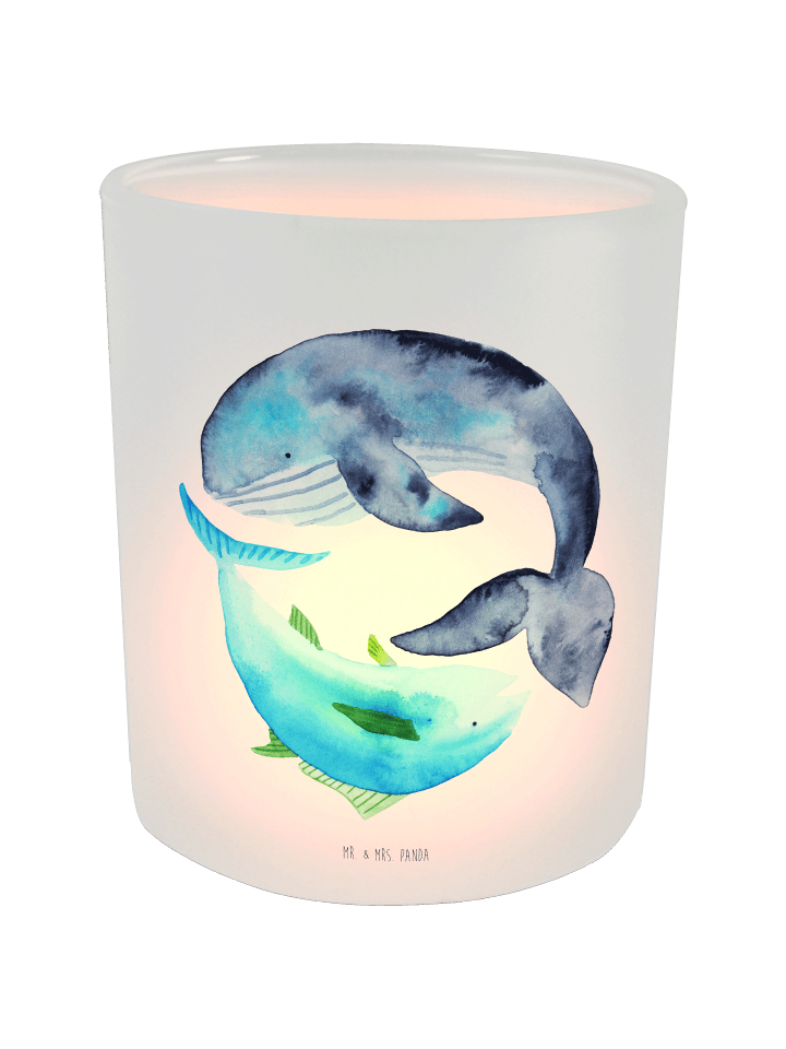 Tischlicht Walfisch Thunfisch ohne Spruch in Transparent