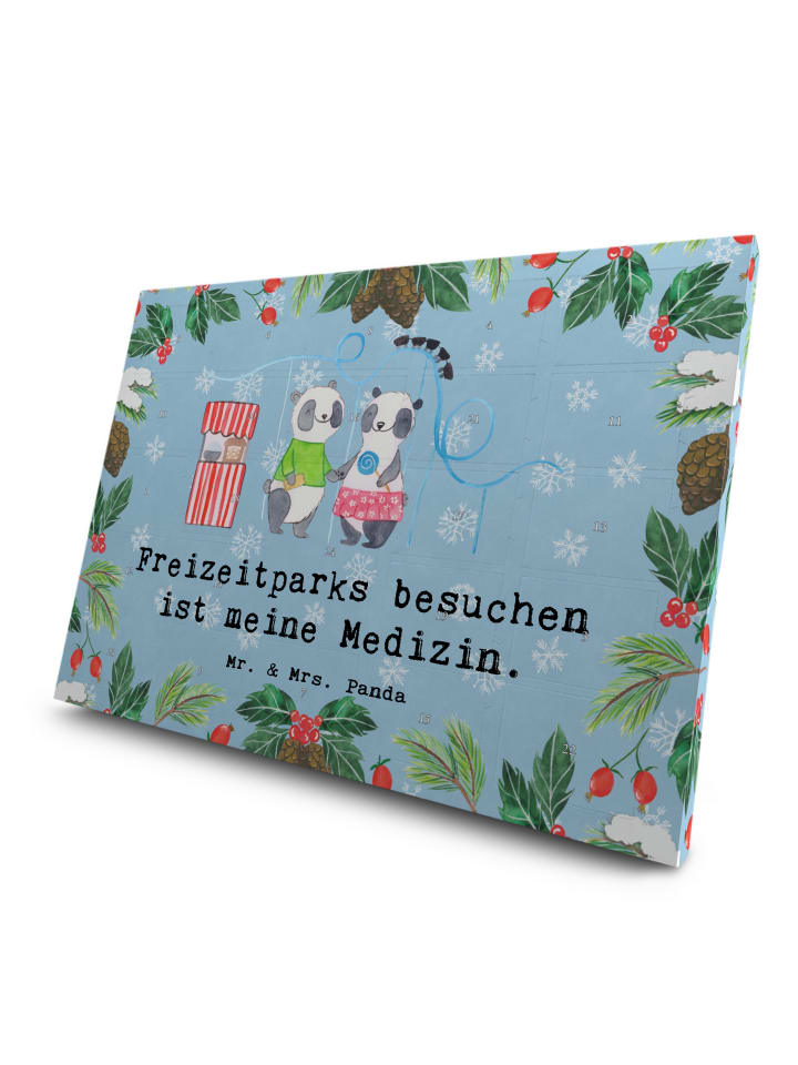 Adventskalender Pandas Freizeitpark besuchen mi... in Eisblau