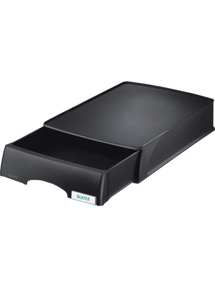 Briefablage Plus A4 mit Schublade schwarz