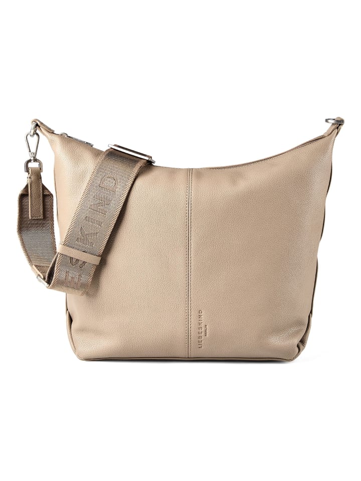 Paris Umhängetasche M Leder 40 cm neutral grey