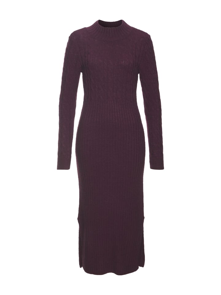 Strickkleid in bordeaux/burgunder