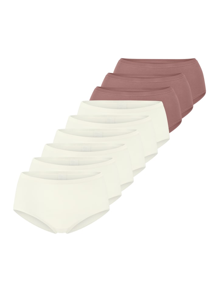 High Waist Panty GO Daily Cotton in Weiß / braun