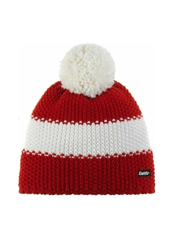 Bommelmütze Star Pompon in rot