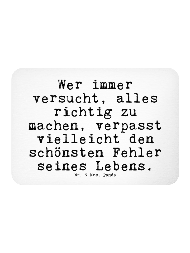 Magnet Wer immer versucht, alles... mit Spruch in Weiß
