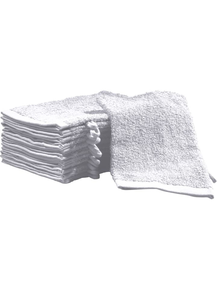 Frottier, Leichtfrottier Waschhandschuh 12er-Pack Oceanside in silber