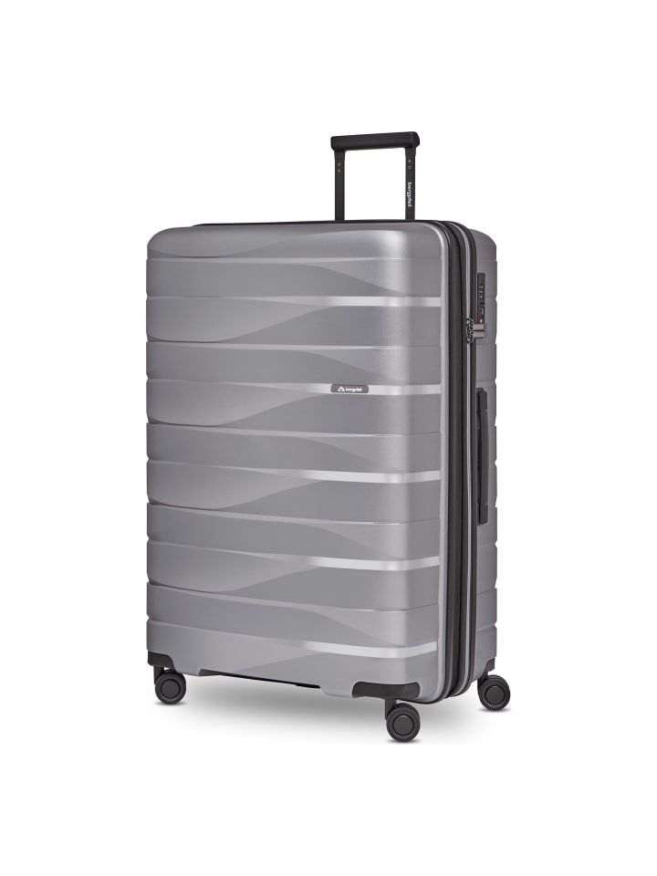 Travel 4 Rollen Trolley L 75 cm mit Dehnfalte arctic silver metallic