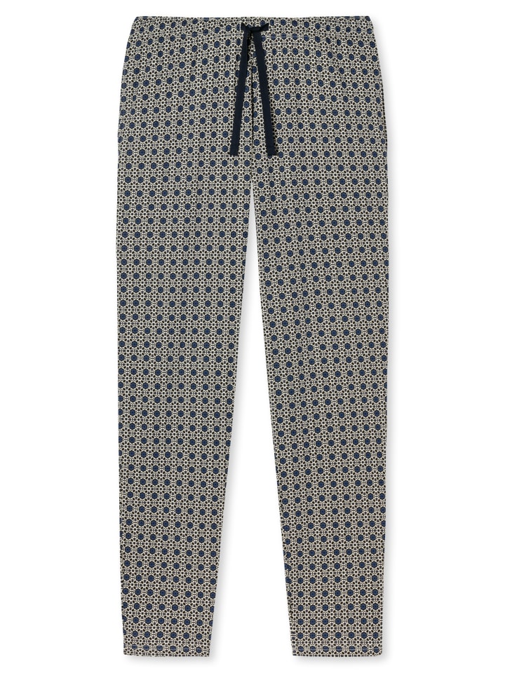 Loungehose Feininterlock gemustert in Camel