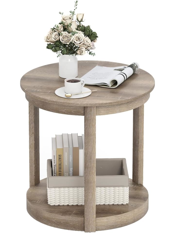 Couchtisch rund in Grau