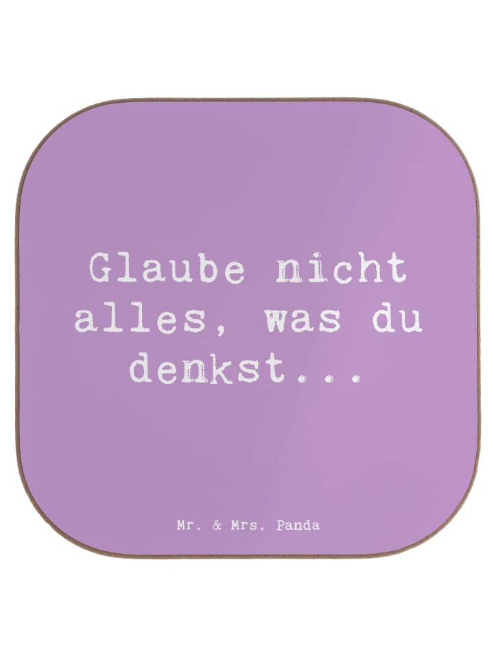 Untersetzer Spruch Selbstvertrauen und Klarheit... in Lavendeltraum