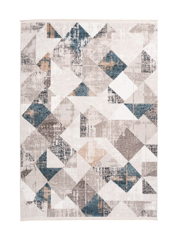 Wohnzimmer Teppich – Vintage Teppich Akropolis 225 in grau - blau - rechteckig