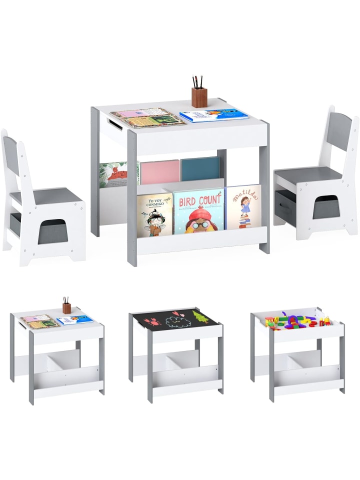 3 tlg. Kindersitzgruppe ab 3 Jahren in Grau