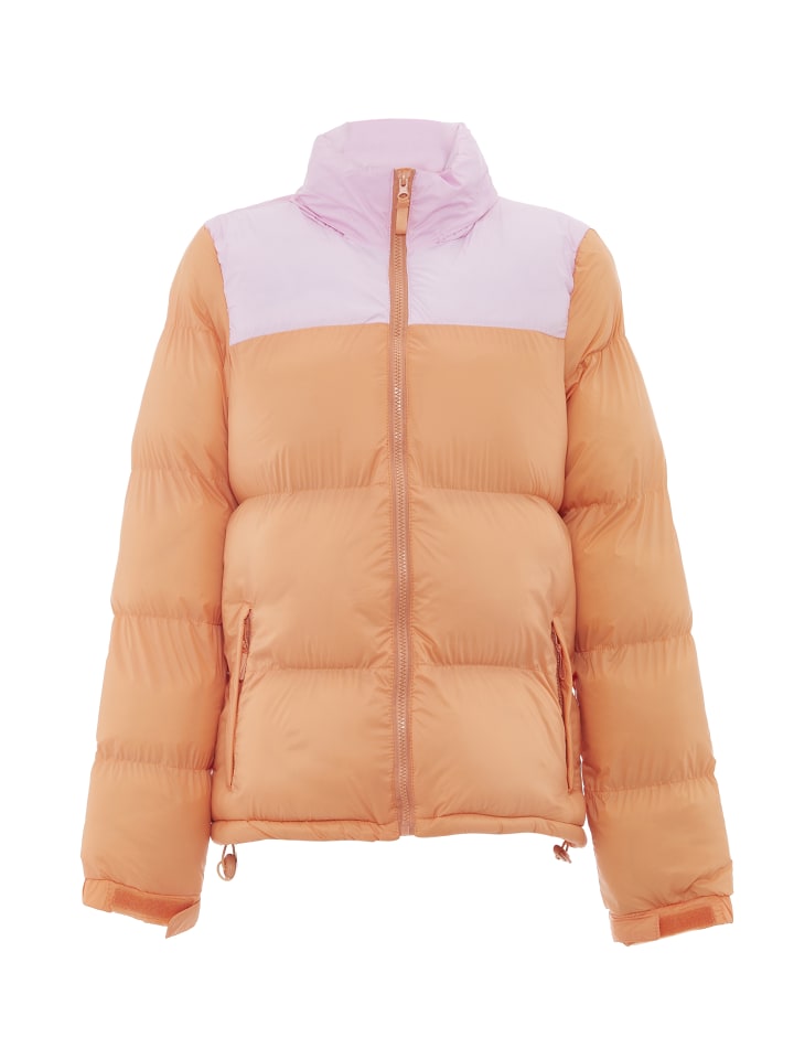 Damen Wattierte Steppjacke in Aprikose Süßes Pink