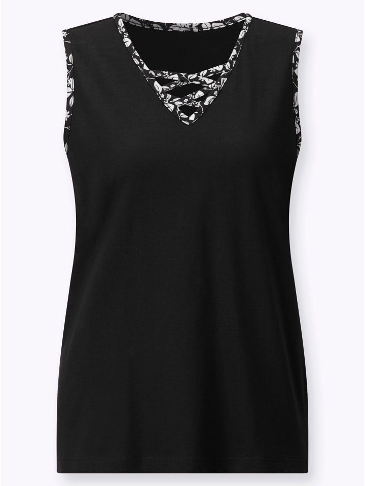 Shirttop in schwarz