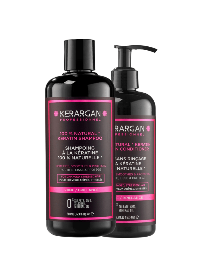 2tlg. Set: Shampoo und Leave-In mit Keratin, 500ml + 350ml