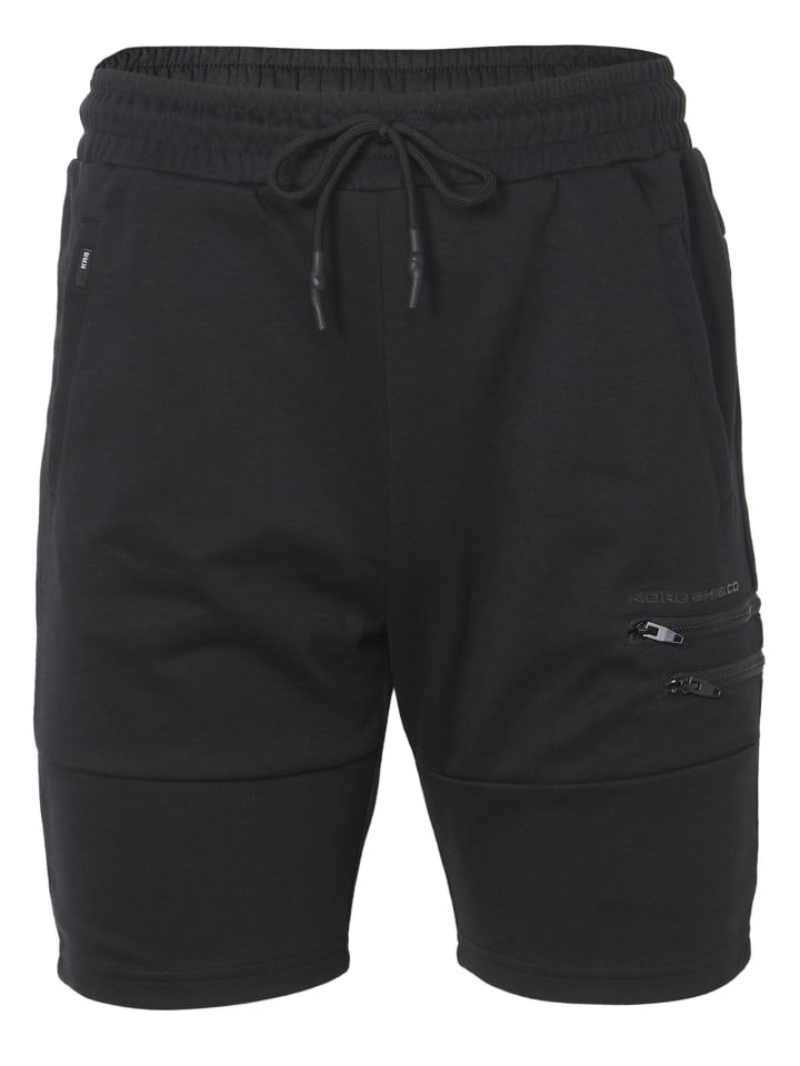 JOGGER INTERLOCK SHORTS in schwarz