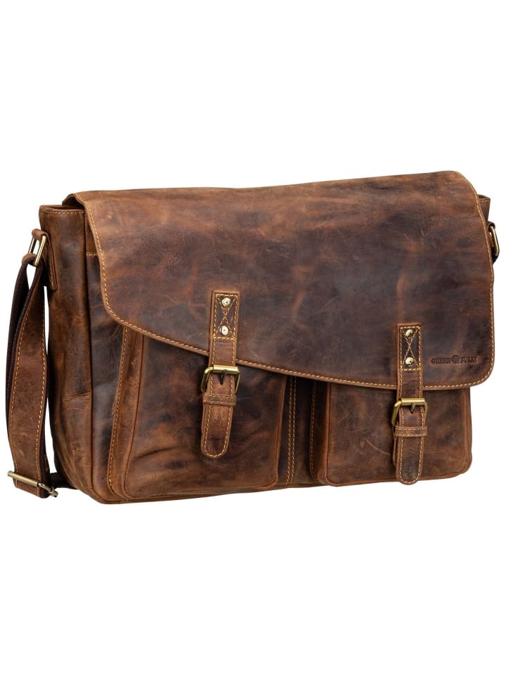 Umhängetasche Vintage 1541 Revolver Bag XL in Sattelbraun
