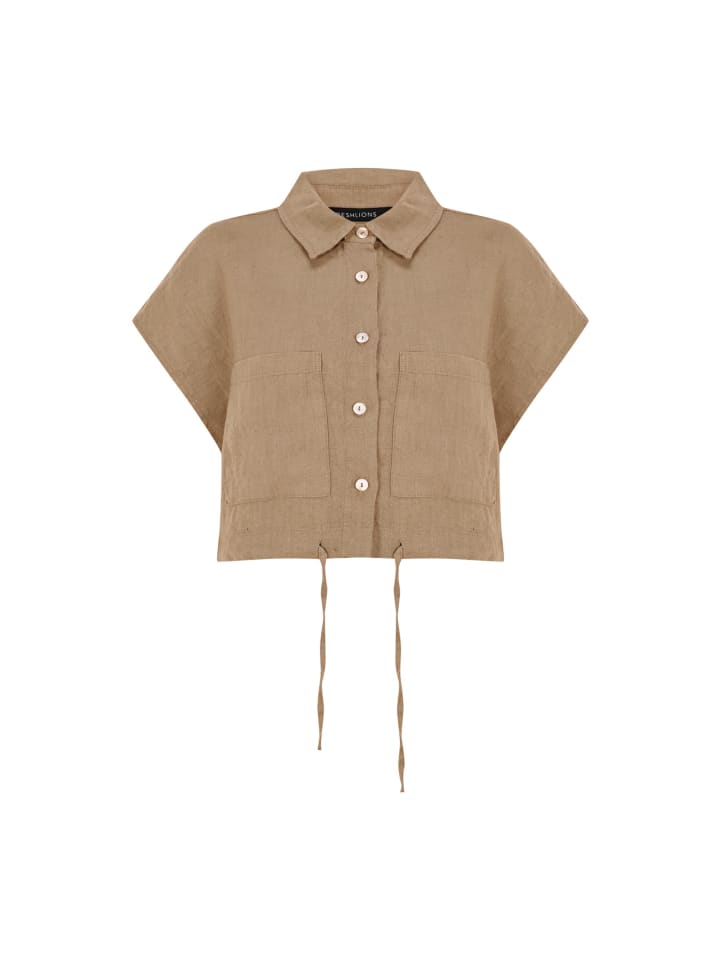 Kurzarmbluse Savannah in brown