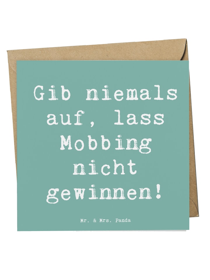 Glückwunschkarte Spruch Mobbing bewältigen mit ... in Meeresbrise