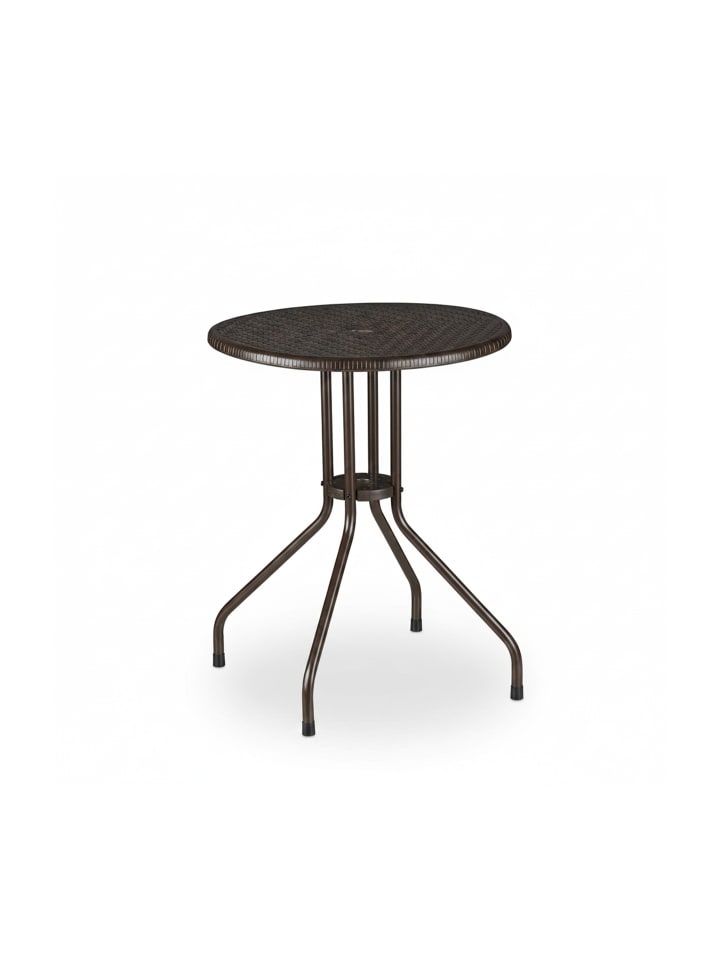 Gartentisch in Braun - (H)74 x Ø 60 cm