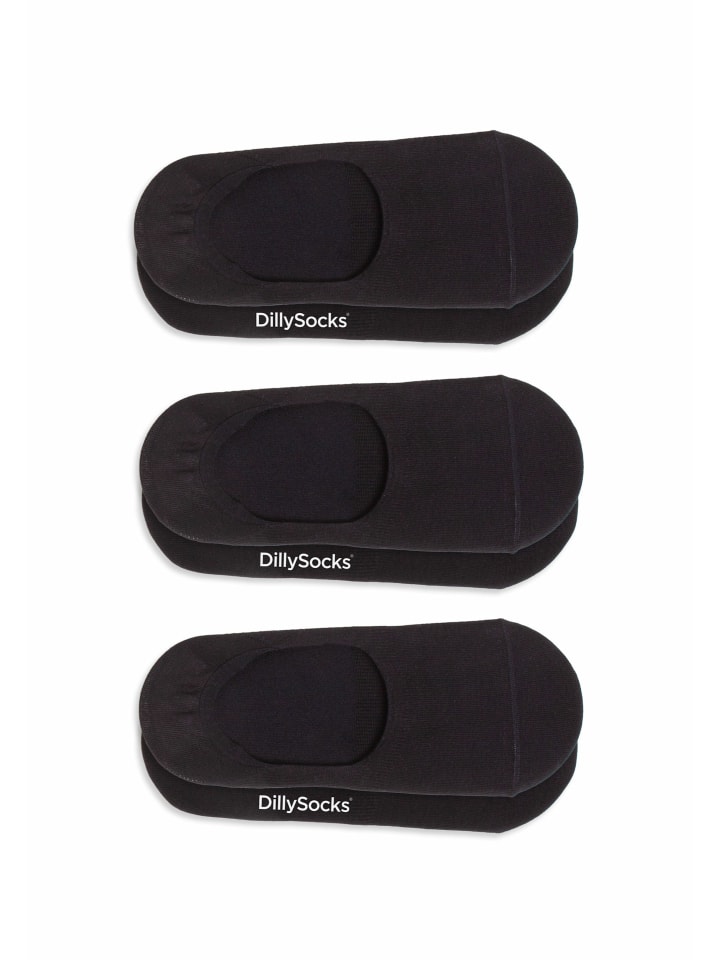 3er-Pack Füßlinge One Color Invisibles in night black