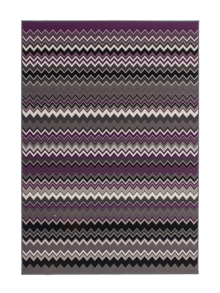 Kurzflor Teppich Nico 725 in Multicolor Violett