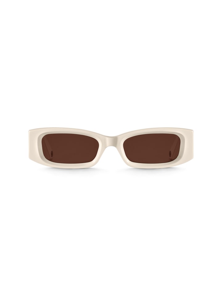 Thomas Sabo Sonnenbrille Kim schmal rechteckig beige in silber, beige