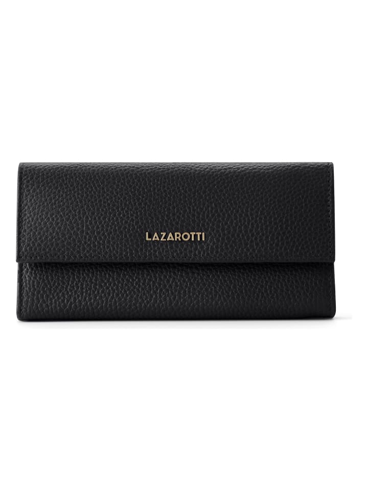 Bologna Leather Geldbörse Leder 19 cm black