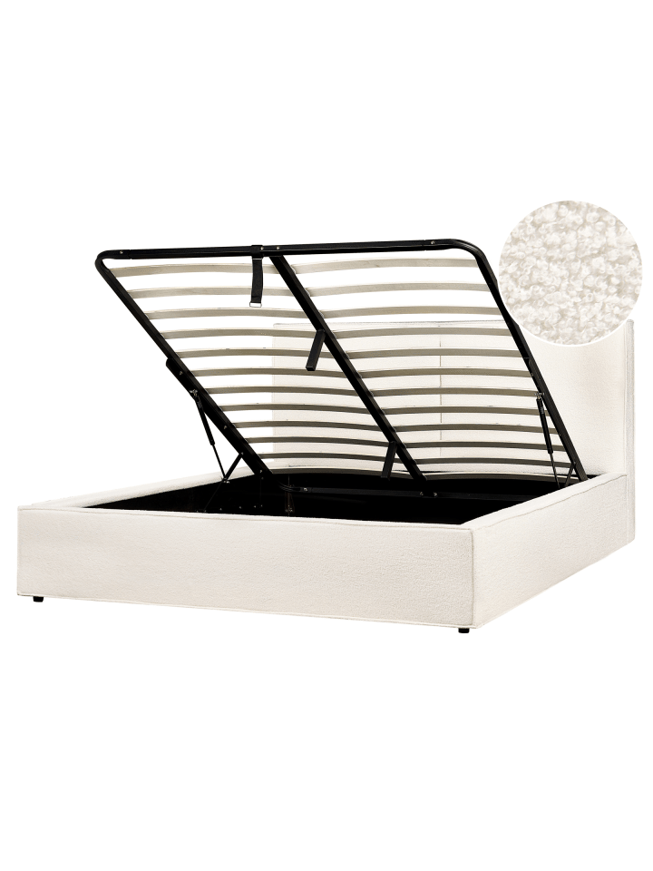 2-tlg Doppelbett MOISSAC in Weiß/Schwarz