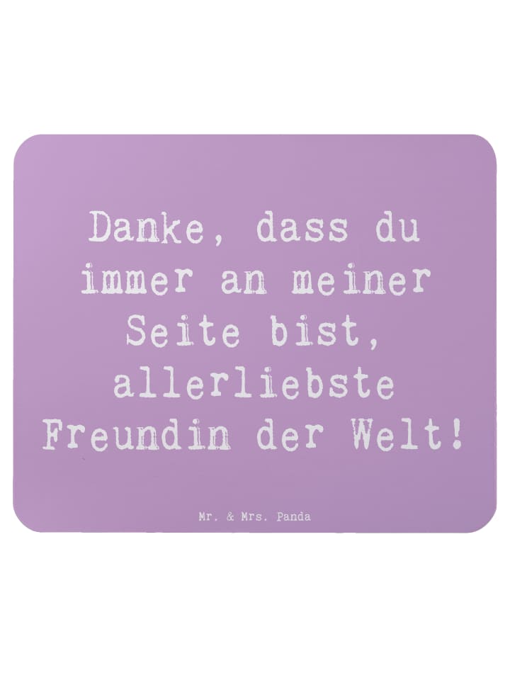 Mauspad Spruch Beste Freundin mit Spruch in Lavendeltraum