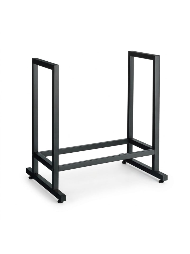 Kaminholzregal in Schwarz - (B)60 x (H)62 x (T)49 cm
