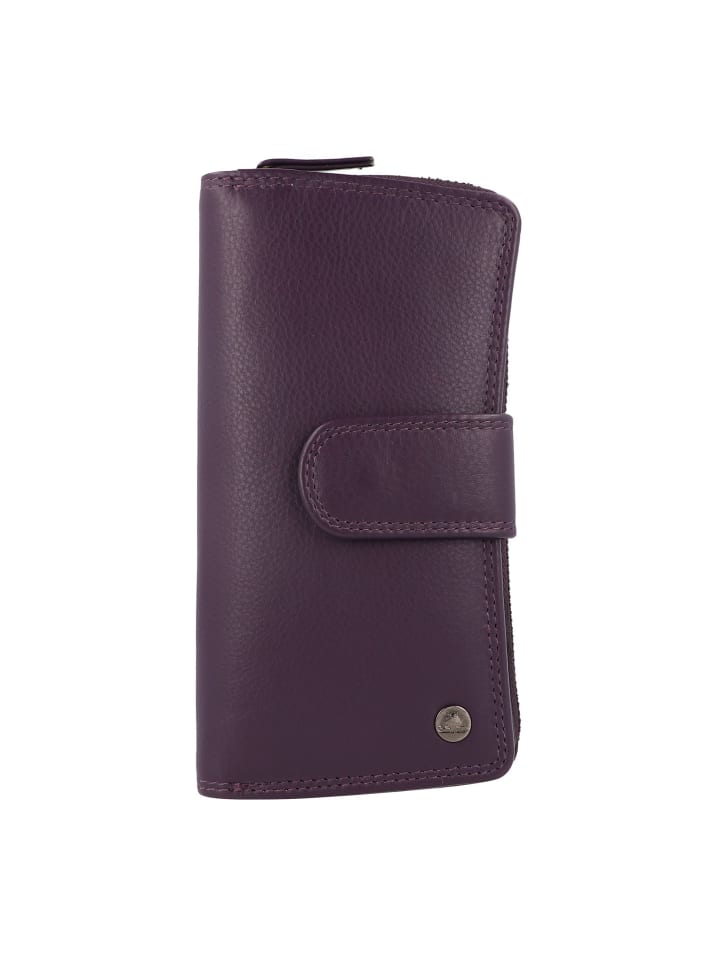 Spongy Geldbörse Leder 18 cm purple