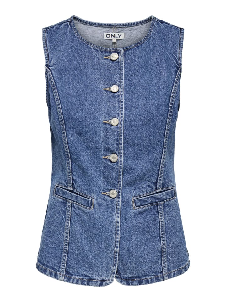 Top in Medium Blue Denim
