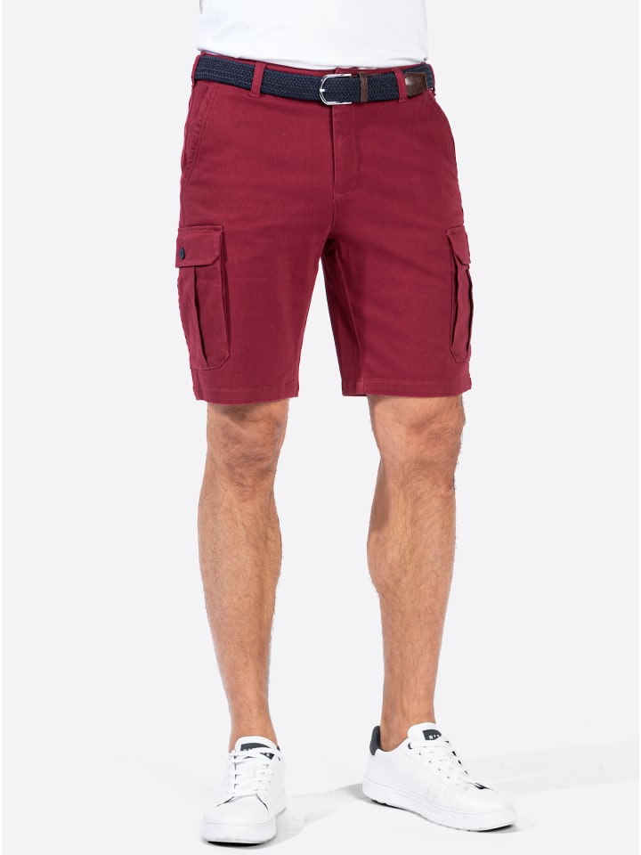 Bermudas in dunkelrot