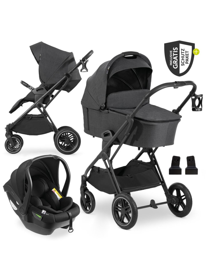 3in1 Kinderwagen-Set Vision X Trio Set in schwarz