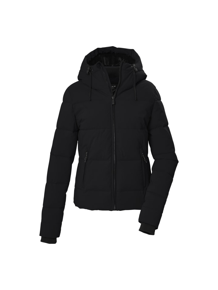 Stepppjacke mit Kapuze in Schwarz0110