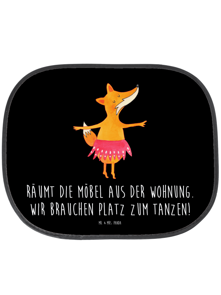 Sonnenschutz Auto Fuchs Ballerina mit Spruch in Schwarz