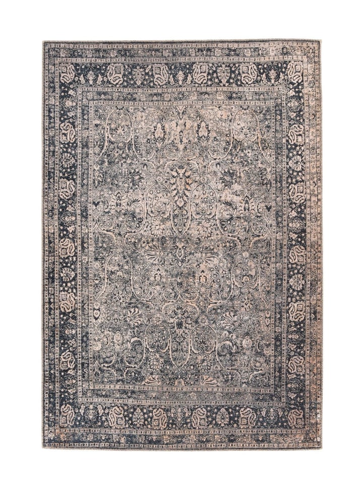 Flachgewebe Teppich Felix 925 in Multicolor Schwarz