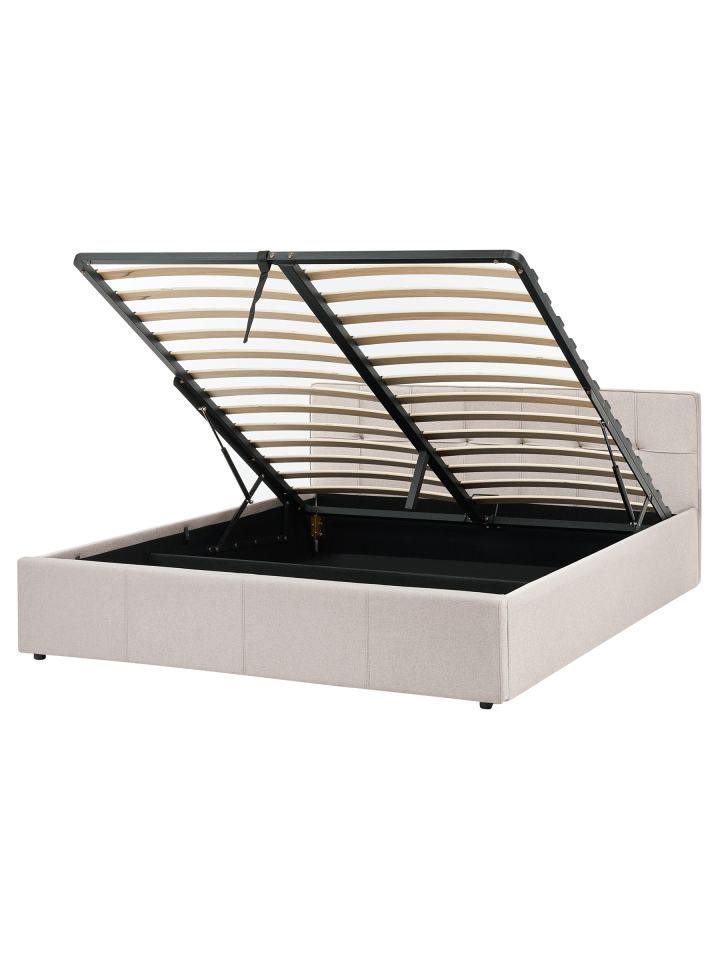 2-tlg Doppelbett LAURESSES in Beige