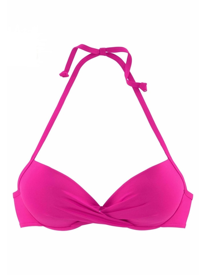 Push-Up-Bikini-Top in pink