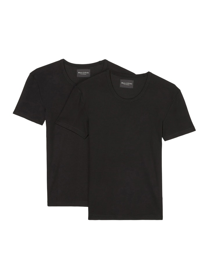 Unterhemd / Shirt Langarm Iconic Rib Cotton in Schwarz