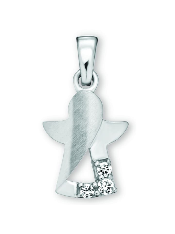Zirkonia Engel Anhänger aus 925 Silber in silber
